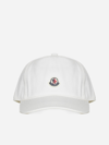 Moncler Cotton Logo Baseball Cap In White