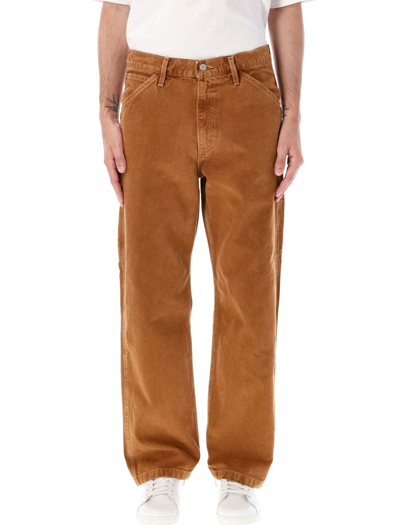 Levi's Stay Loose Carpenter Jeans In Dark Ginger Garment Dye