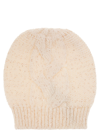 Peserico Women's Wool, Silk And Cashmere Braided Cap In Cream