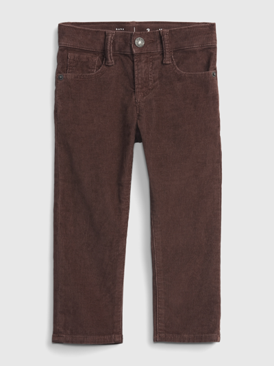 Gap Babies' Toddler Slim Cords With Washwell In Espresso Brown