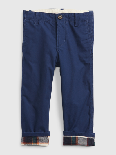 Gap Babies' Toddler Lined Chino Pants With Washwell 3 In Elysian Blue