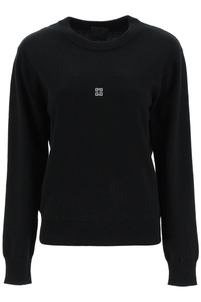 Givenchy 4g Wool And Cashmere Sweater With Back Logo In Black