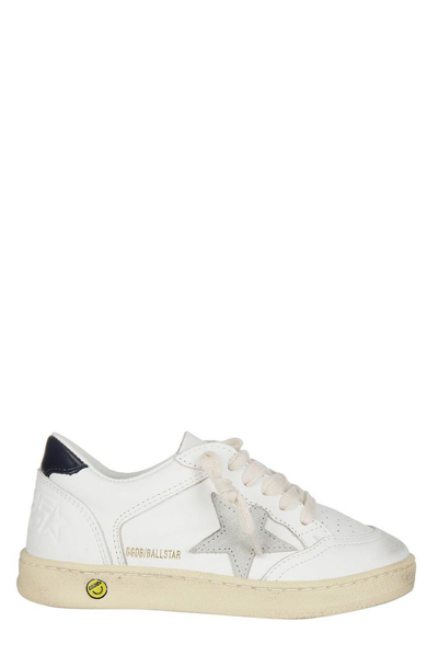 Golden Goose Kids Star Patch Panelled Sneakers In White