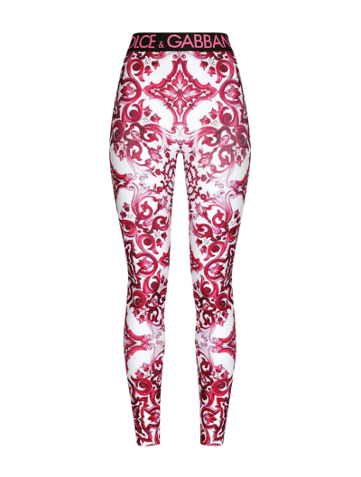 Dolce & Gabbana Trousers In Pink & Purple