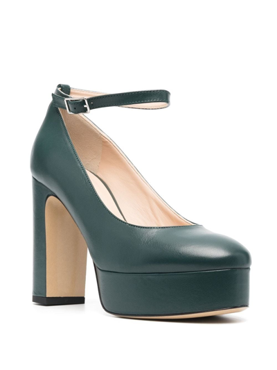 P.a.r.o.s.h Ankle-strap Platform Pumps In Green