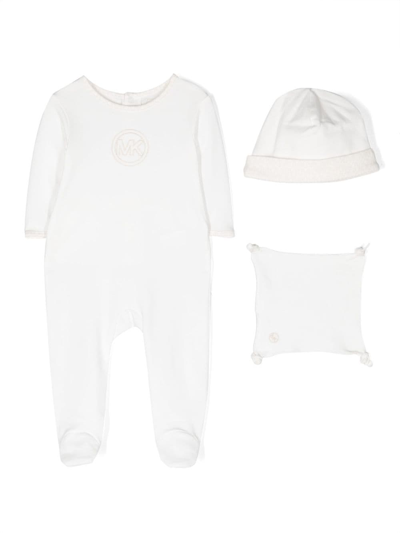 Michael Kors Babies' Embroidered-logo Detail Three-piece Set In White