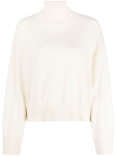 P.a.r.o.s.h Roll-neck Cashmere Sweatshirt In White