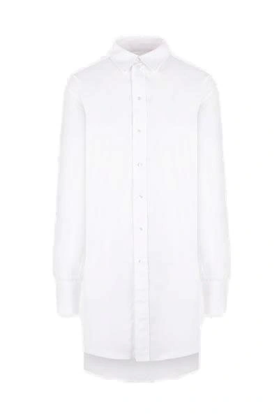 Sa Su Phi Marcella Buttoned Poplin Long Shirt In White