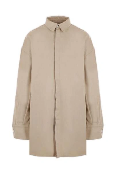 Sa Su Phi Valentina Oversized Shirt Jacket In Neutrals