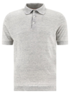 Brunello Cucinelli Meliertes Poloshirt In Grey