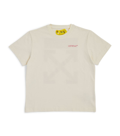 Off-white Kids' Rubber Arrow Logo Cotton-jersey T-shirt 4-12 Years In Off White Lilac