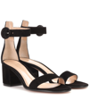 Gianvito Rossi Versilia 60mm Suede Sandals In Black