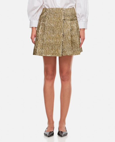 Simone Rocha Pleated Mini Kilt In Gold
