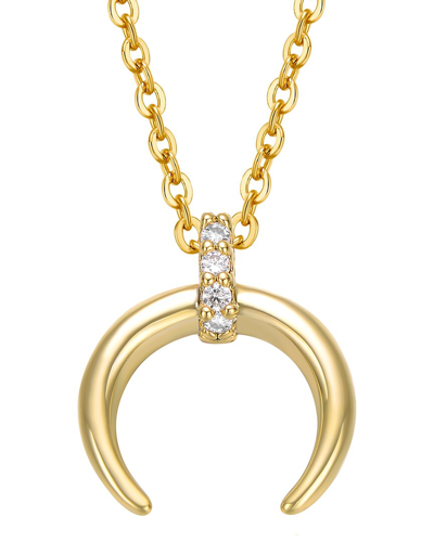 Rachel Glauber 14k Plated Cz Necklace
