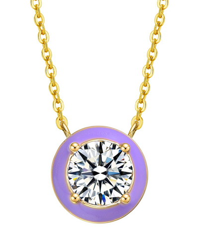 Rachel Glauber 14k Plated Cz Necklace