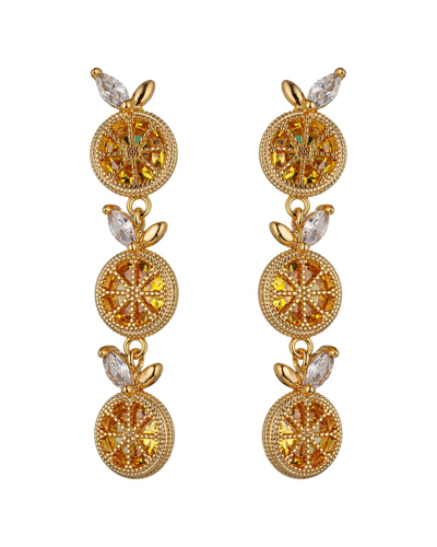 Eye Candy La The Luxe Collection Cz Limoncello Drop Earrings