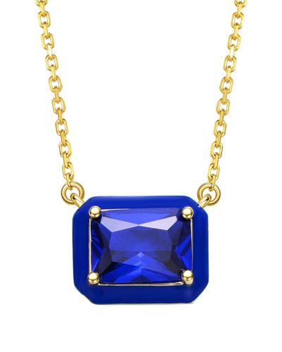 Rachel Glauber 14k Plated Cz Necklace