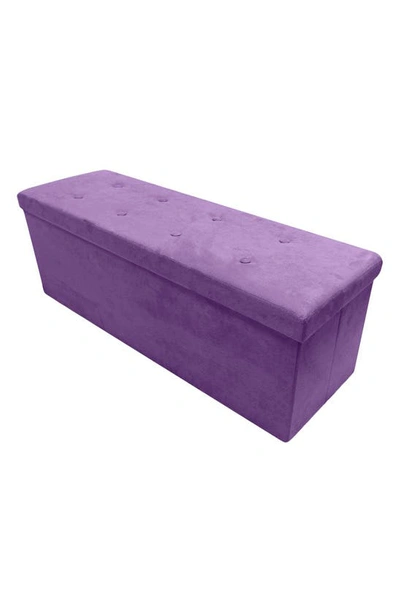 Sorbus Foldable Storage Bench In Purple