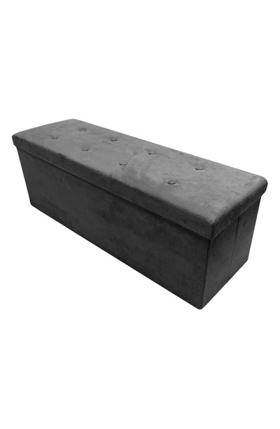 Sorbus Foldable Storage Bench In Black