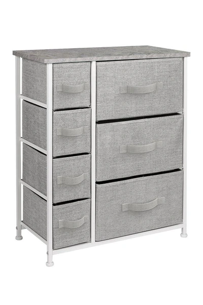 Sorbus 7-drawer Chest Dresser In Grey/ White