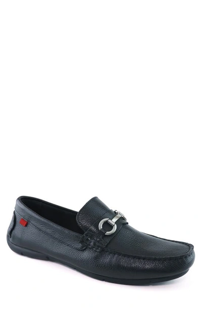 Marc Joseph New York Stafford Ave Leather Loafer In Black Grainy Buckle