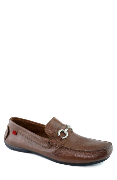 Marc Joseph New York Stafford Ave Leather Loafer In Cognac Grainy Buckle