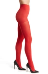 Nordstrom Opaque Control Top Tights In Red Rush