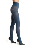 Nordstrom Opaque Control Top Tights In Teal Abyss