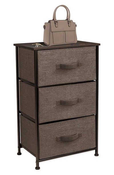 Sorbus 3-drawer Chest Dresser In Brown