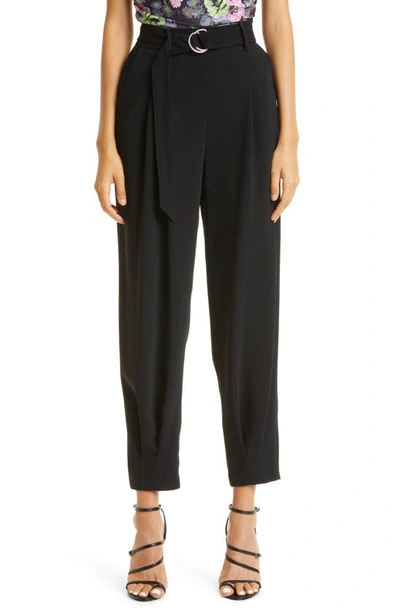 Cinq À Sept Ryn Pleated Wide-leg Ankle Pants In Black