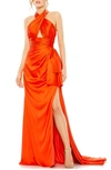 MAC DUGGAL GATHERED HALTER GOWN