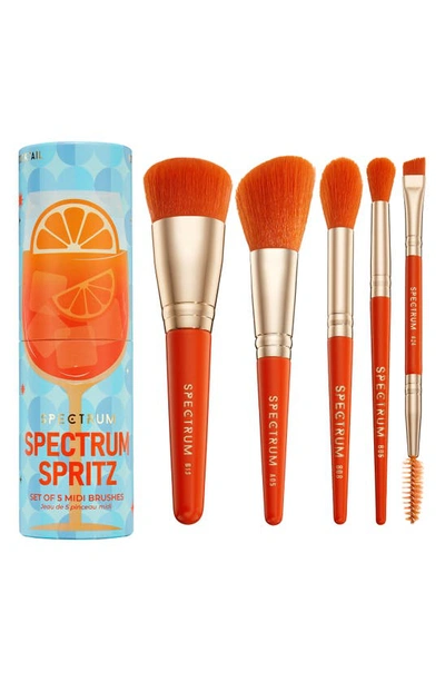 Spectrum Spritz Cocktail 5-piece Makeup Brush Set In Orange