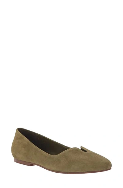 Rebecca Allen The Notch Ballet Flat In Olive