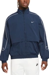 Nike Men's  Sportswear Solo Swoosh Woven Track Jacket In Blue