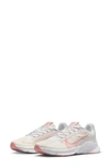 Nike Superrep Go 3 Flyknit Running Shoe In White/ Crimson Bliss