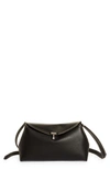 Totême T-lock Clutch Black Grain