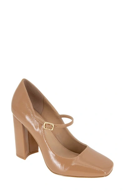 Bcbgeneration Dannie Mary Jane Pump In Tan Patent
