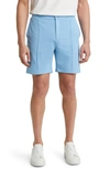Stone Rose French Terry Shorts In Light Blue