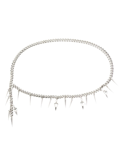 ALESSANDRA RICH SPIKE-EMBELLISHED CHAIN BELT