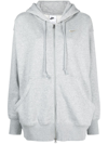 Nike Women's  Sportswear Phoenix Fleece Oversized Full-zip Hoodie In Dark Grey Heather/sail