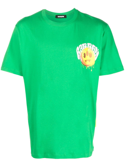Barrow Graphic-print Cotton T-shirt In Green