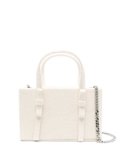 Kara Mini Leather Tote Bag In Neutrals