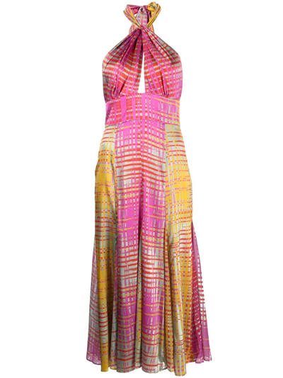 Silvia Tcherassi Silvana Silk-blend Midi Dress In Multi