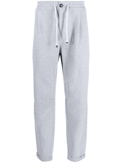 Brunello Cucinelli Straight-leg Drawstring Trousers In Grey