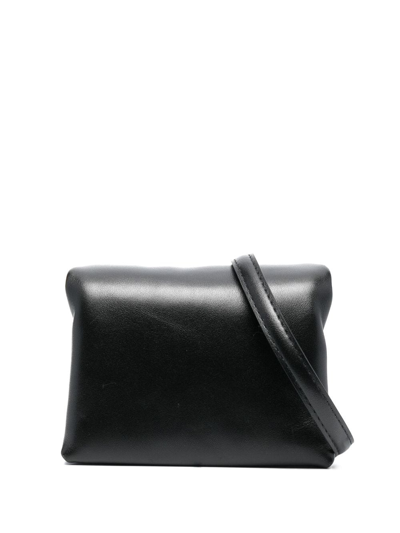 Marni Mini Prisma Leather Clutch Bag In Black