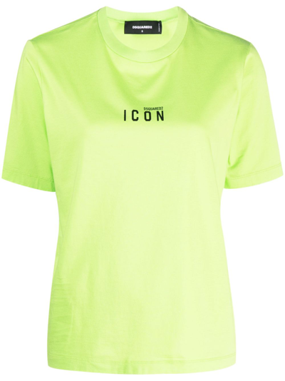 Dsquared2 Icon-print Cotton T-shirt In Green