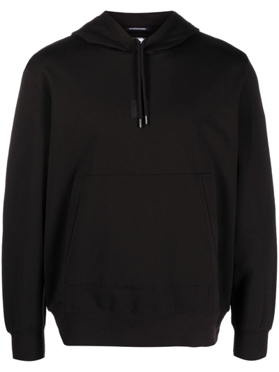 C.p. Company Logo-patch Stretch-cotton Hoodie In Black