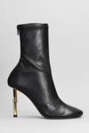 LANVIN HIGH HEELS ANKLE BOOTS IN BLACK LEATHER