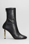 Lanvin High Heels Ankle Boots In Black Leather In Black