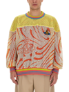 Vivienne Westwood Oversize Mesh Knit Sweater In Multicolor